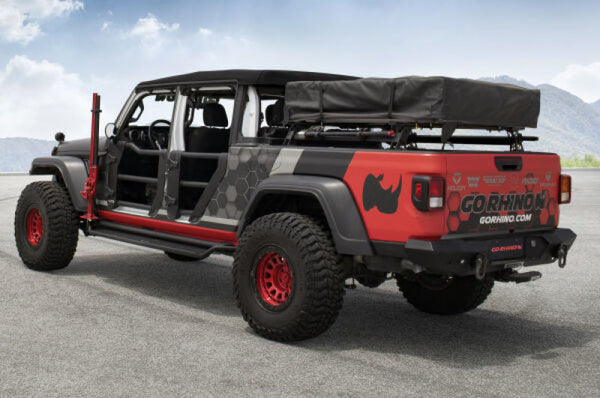 Go Rhino 20-22 Jeep Gladiator JT/16-22 Toy. Tacoma/05-21 Nssn Frontier XRS  Cross Bars Kit - Tex. Blk