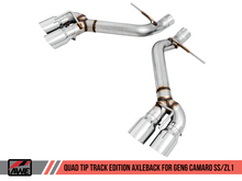 Load image into Gallery viewer, AWE Tuning 16-19 Chevrolet Camaro SS Axle-back Exhaust - Track Edition (Quad Chrome Silver Tips) - Black Ops Auto Works