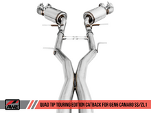 Load image into Gallery viewer, AWE Tuning 16-19 Chevy Camaro SS Non-Res Cat-Back Exhaust -Touring Edition (Quad Chrome Silver Tips) - Black Ops Auto Works