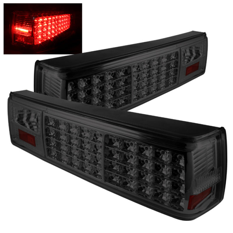 Xtune Ford MUStang 87-93 LED Tail Lights Smoke ALT-ON-FM87-LED-SM-Tail Lights-SPYDER